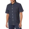 DOCKERS Men’s Regular Fit Short Sleeve Casual Shirt (Standard and Big & Tall)(Blue Hillside)