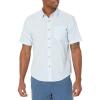 DOCKERS Men’s Regular Fit Short Sleeve Casual Shirt (Standard and Big & Tall)(Cerulean Blue)