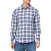 DOCKERS Men’s Ultimate Shirt Long Sleeve Regular Fit(Felice Slub Arctic Ice Plaid)