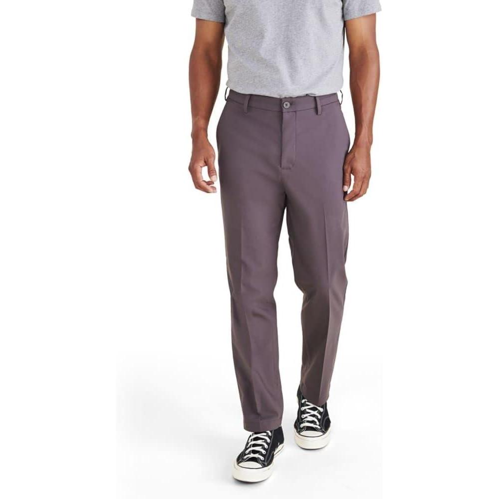 imageDockers Mens Signature Go Straight Fit Khaki Smart 360 Tech Pants Regular and Big ampamp TallSaddle Purple