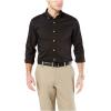 Dockers Men’s Classic Fit Long Sleeve Signature Comfort Flex Shirt (Standard and Big & Tall)(Black)