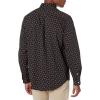 Dockers Men’s Classic Fit Long Sleeve Signature Comfort Flex Shirt (Standard and Big & Tall)(Black Bean Print)