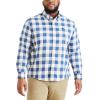 Dockers Men’s Classic Fit Long Sleeve Signature Comfort Flex Shirt (Standard and Big & Tall)(Blue Buffalo Check)
