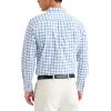 Dockers Men’s Classic Fit Long Sleeve Signature Comfort Flex Shirt (Standard and Big & Tall)(Yucca Lucent White Plaid)