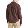 Dockers Men’s Regular Fit Long Sleeve Casual Shirt (Regular and Big & Tall)(Bitter Chocolate Burgundy Plaid)
