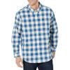 Dockers Men’s Classic Fit Long Sleeve Signature Comfort Flex Shirt (Standard and Big & Tall)(Blue Buffalo Check)