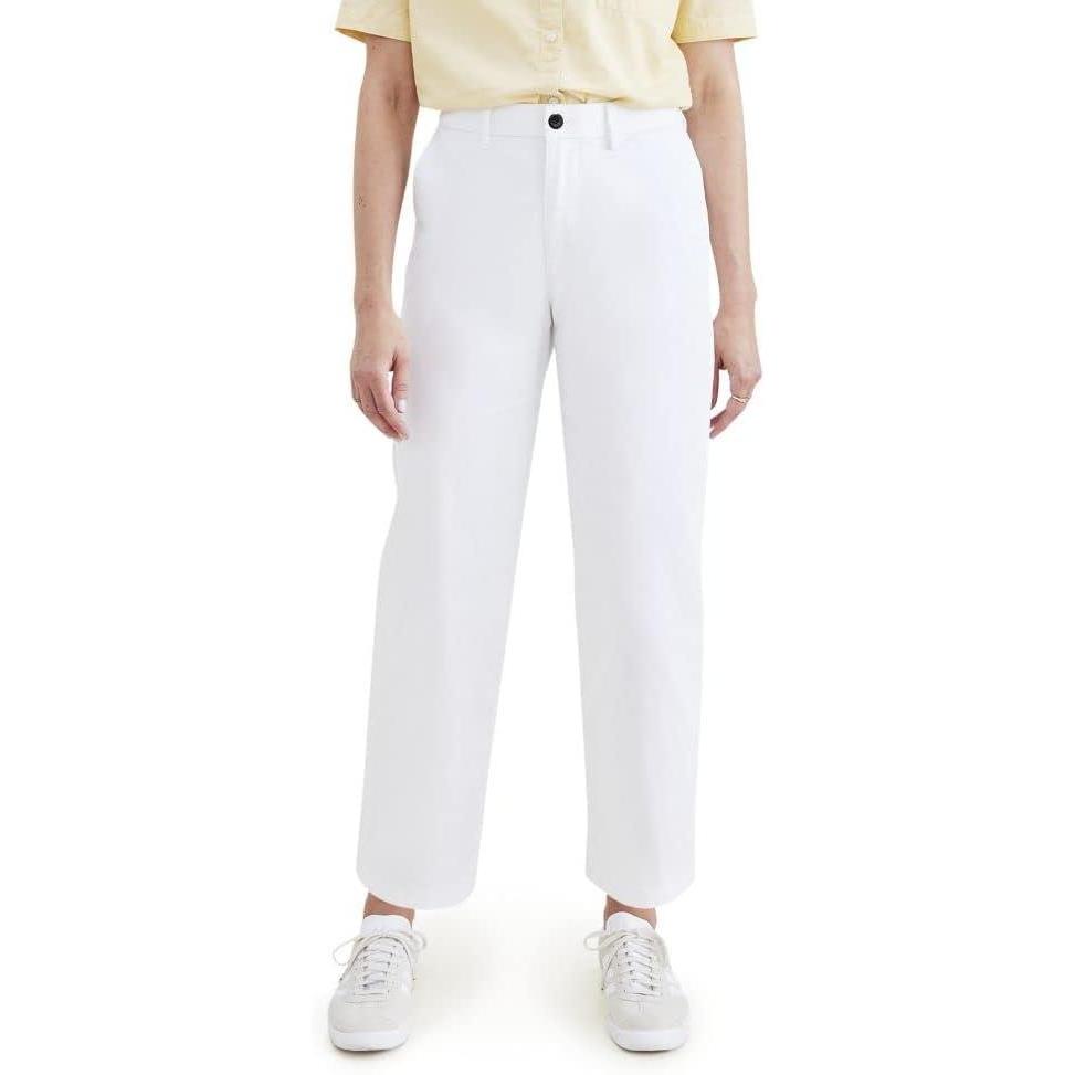 imageDOCKERS Womens Straight Fit High Rise Weekend Chino PantsLucent White