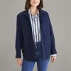 DOCKERS Womens Relaxed Fit Long Sleeve Shirt Jacket(Navy Blazer (Canvas))