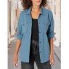 DOCKERS Womens Relaxed Fit Long Sleeve Shirt Jacket((New) Blue Fusion (Canvas))