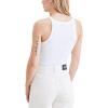 DOCKERS Women’s Slim Favorite Knit Tank Top Shirt(Lucent White (Rib))
