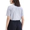 Dockers Womens Regular Fit Short Sleeve Button Down Shirt(Ocean Blue – Ava End on End (Poplin))