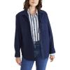 DOCKERS Womens Relaxed Fit Long Sleeve Shirt Jacket(Navy Blazer (Canvas))