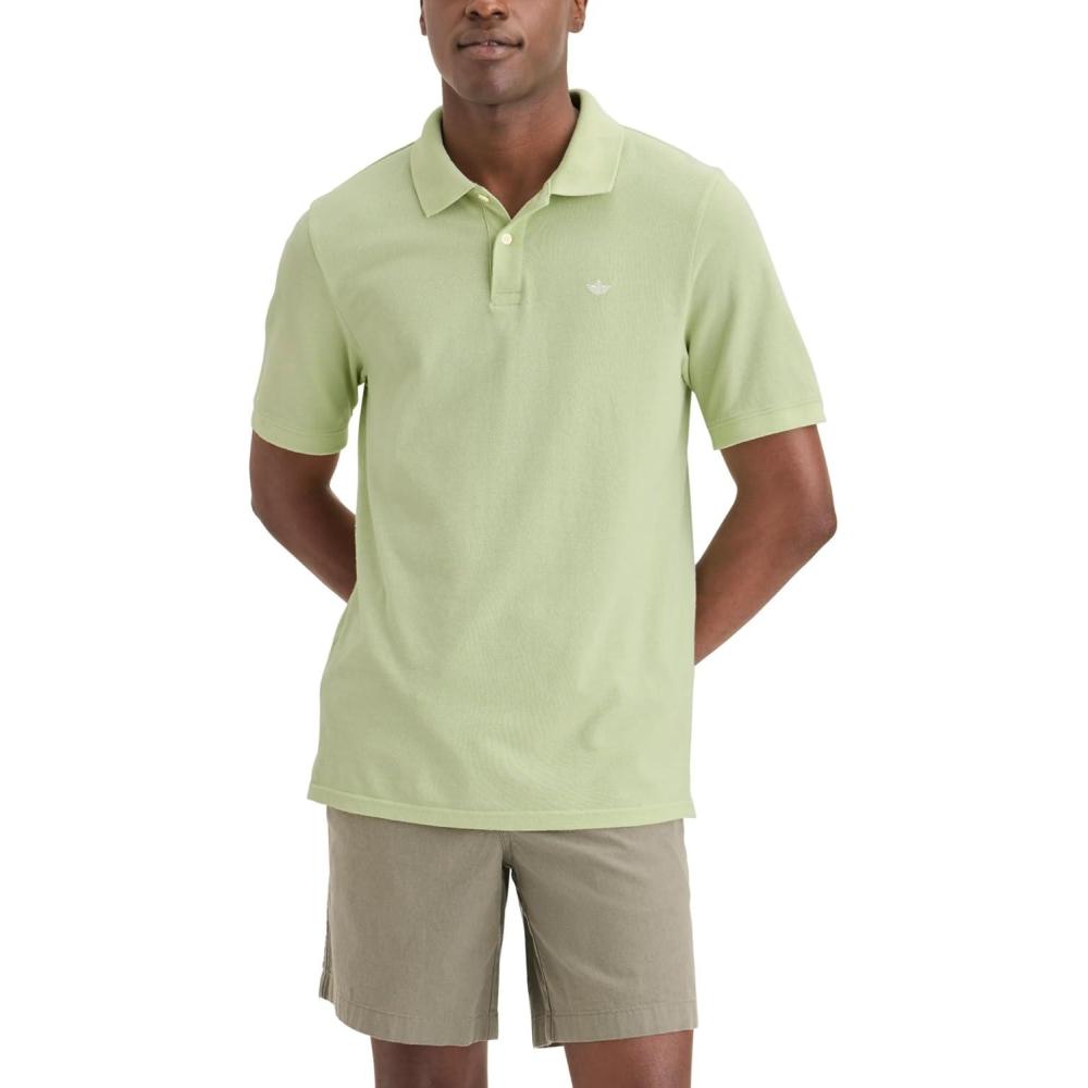 imageDOCKERS Mens Regular Fit Short Sleeve Performance Pique PoloSeedling