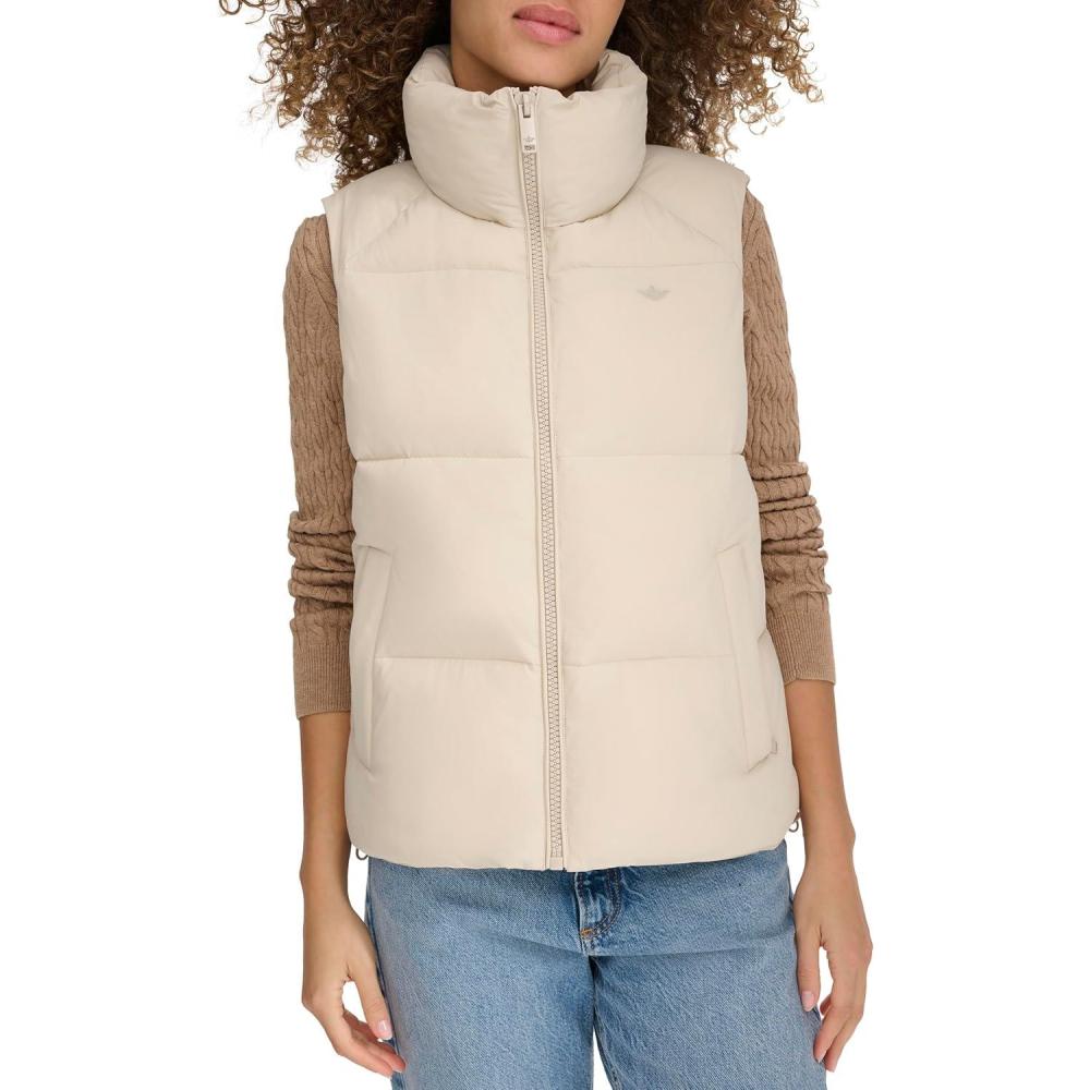 imageDOCKERS womens Ultra Filled Quilted Bubble Puffer VestKhaki
