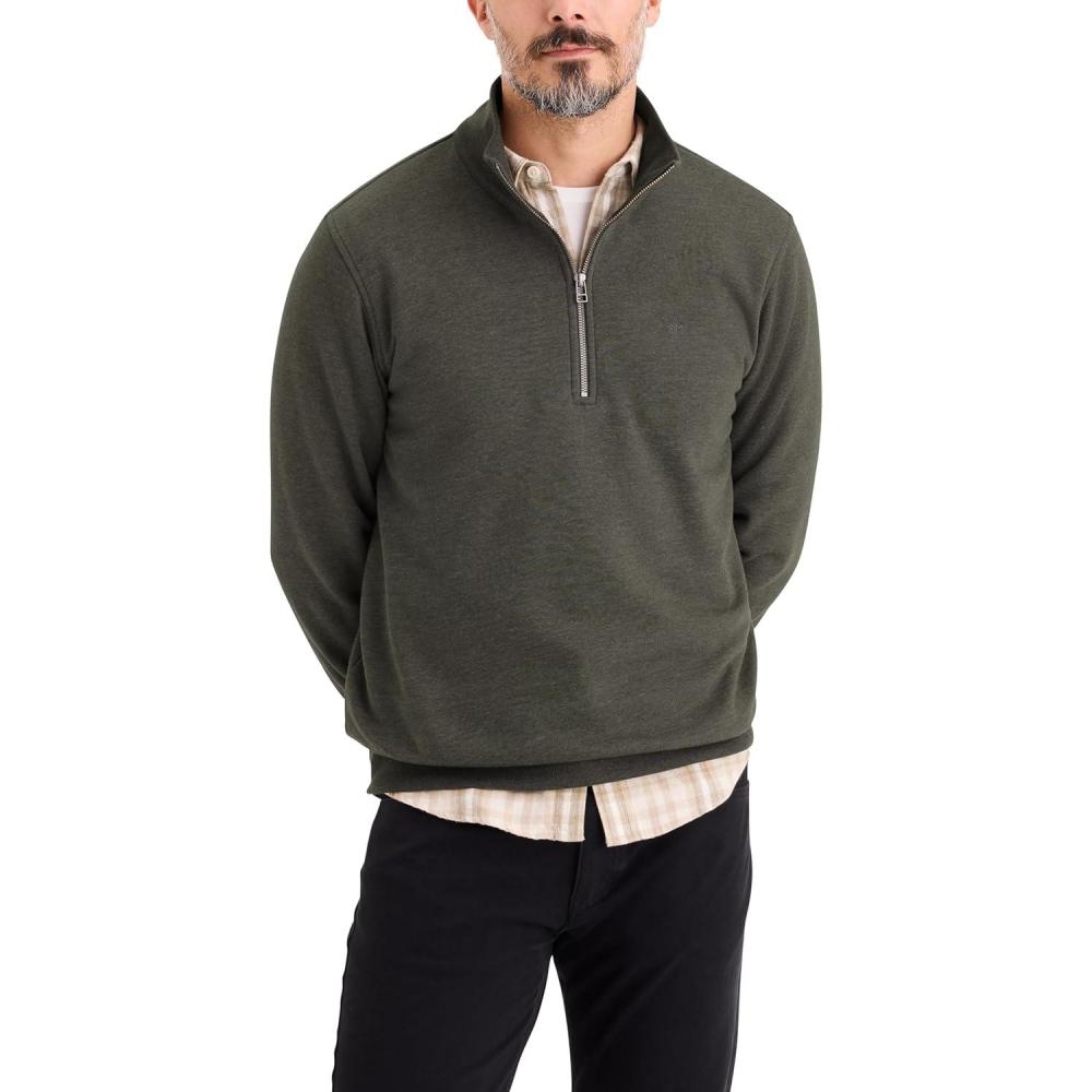 imageDockers Mens Regular Fit Long Sleeve 14 Zip Fleece SweatshirtChimera