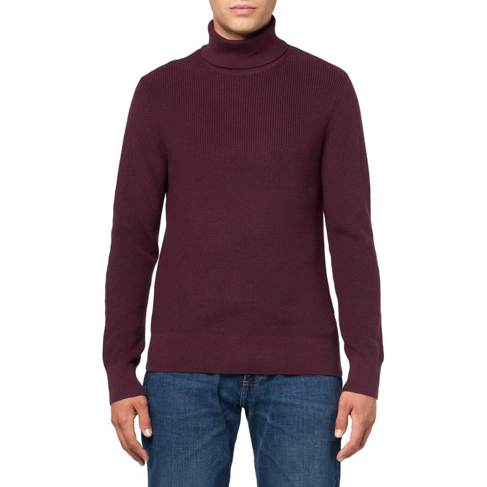 imageDockers Mens Regular Fit Long Sleeve Turtleneck SweaterNew Winetasting