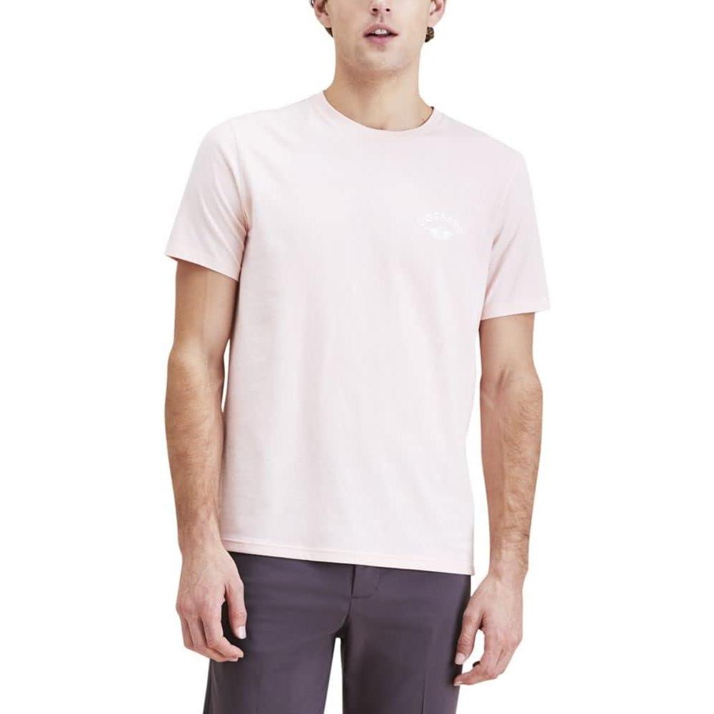 imageDockers Mens Slim Fit Short Sleeve Graphic Tee ShirtRose Quartz Pink