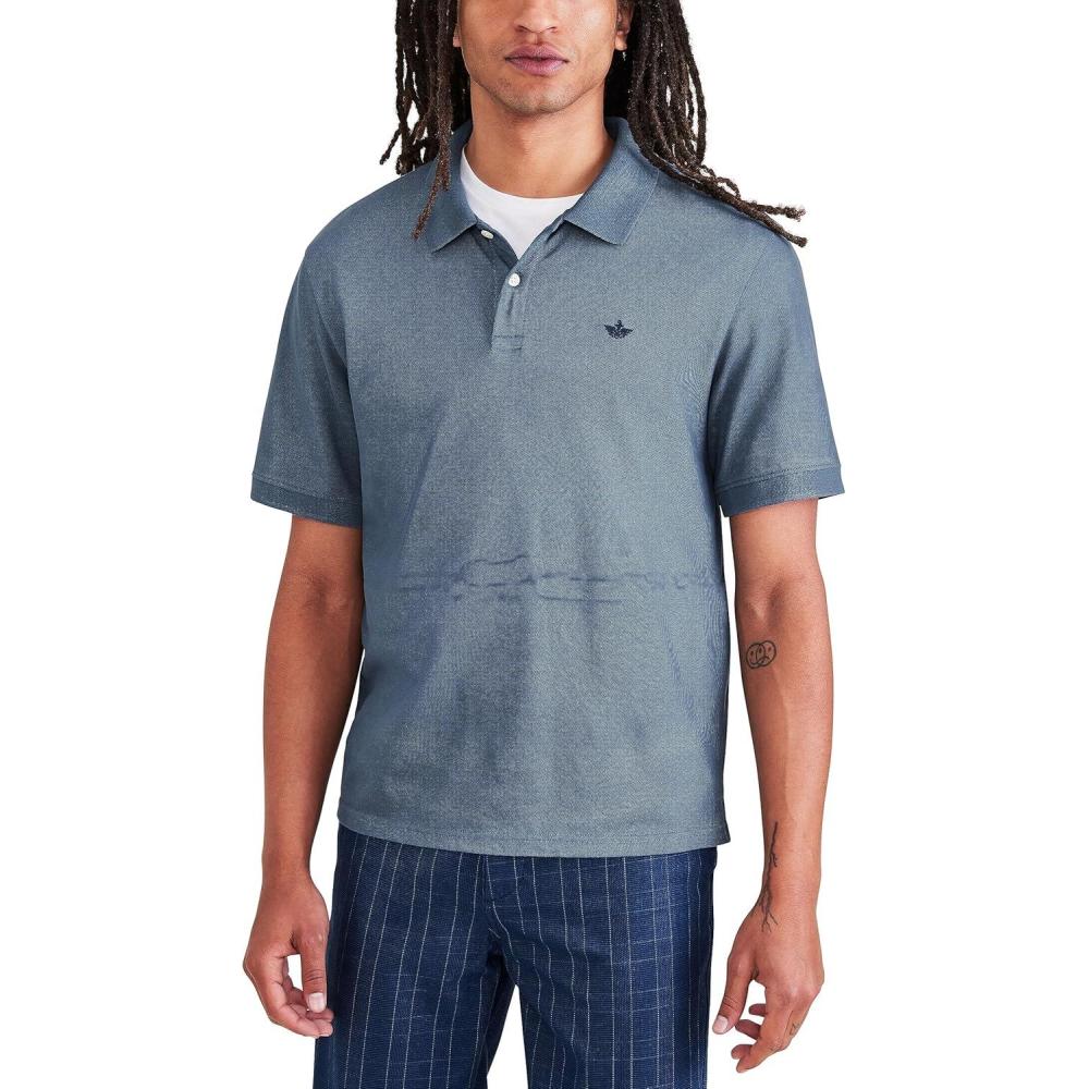 imageSlim Fit Ribbed PoloBlue Fusion