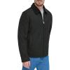 DOCKERS Men’s Wool Blend Zip Up Jacket with Quilted Bib(Black (Without Bib))