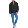 DOCKERS Men’s Wool Blend Zip Up Jacket with Quilted Bib(Black (Without Bib))