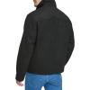 DOCKERS Men’s Wool Blend Zip Up Jacket with Quilted Bib(Black (Without Bib))