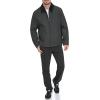 DOCKERS Men’s Wool Blend Zip Up Jacket with Quilted Bib(Charcoal (Without Bib))
