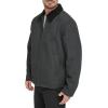 DOCKERS Men’s Wool Blend Zip Up Jacket with Quilted Bib(Charcoal (Without Bib))