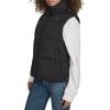DOCKERS womens Ultra Filled Quilted Bubble Puffer Vest(Black)