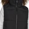 DOCKERS womens Ultra Filled Quilted Bubble Puffer Vest(Black)