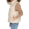 DOCKERS womens Ultra Filled Quilted Bubble Puffer Vest(Khaki)