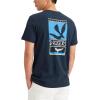 Dockers Mens Slim Fit Short Sleeve Graphic Tee Shirt(Bird and Whale Navy Blazer)