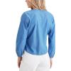 Dockers Womens Regular Fit Long Sleeve Flowy Blouse Shirt(Coronado Light Blue Rinse (Twill))