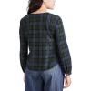 Dockers Womens Regular Fit Long Sleeve Flowy Blouse Shirt(Navy Blazer – Monclair Plaid (Twill))