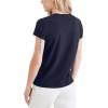 Dockers Women’s Slim Short Sleeve Graphic Tee Shirt(Navy Blazer – Lucent White Dockers Script)