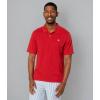 Slim Fit Ribbed Polo(Cherry Bomb Red)