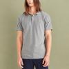 Slim Fit Ribbed Polo(Gray Heather)