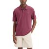 DOCKERS Men’s Regular Fit Short Sleeve Performance Pique Polo(Dockers Serif Dry Rose Embroidery)