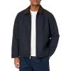 DOCKERS Men’s Wool Blend Zip Up Jacket with Quilted Bib(Navy (Without Bib))