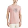 Dockers Mens Slim Fit Short Sleeve Graphic Tee Shirt(Ash Rose Pink)