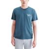 Dockers Mens Slim Fit Short Sleeve Graphic Tee Shirt(Blue Fusion)