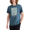 Dockers Mens Slim Fit Short Sleeve Graphic Tee Shirt(City By the Bay Indian Teal)