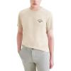 Dockers Mens Slim Fit Short Sleeve Graphic Tee Shirt(Sahara Khaki)