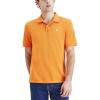 Slim Fit Ribbed Polo(Orange Ochre)
