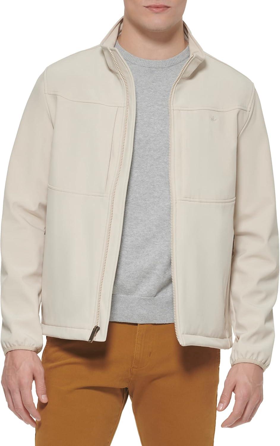 imageDOCKERS Mens Clean Zipup Softshell JacketKhaki