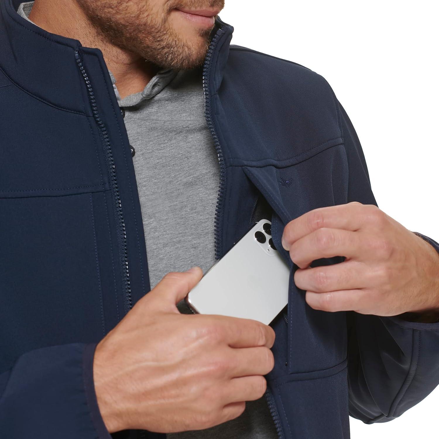 imageDOCKERS Mens Clean Zipup Softshell JacketMidnight