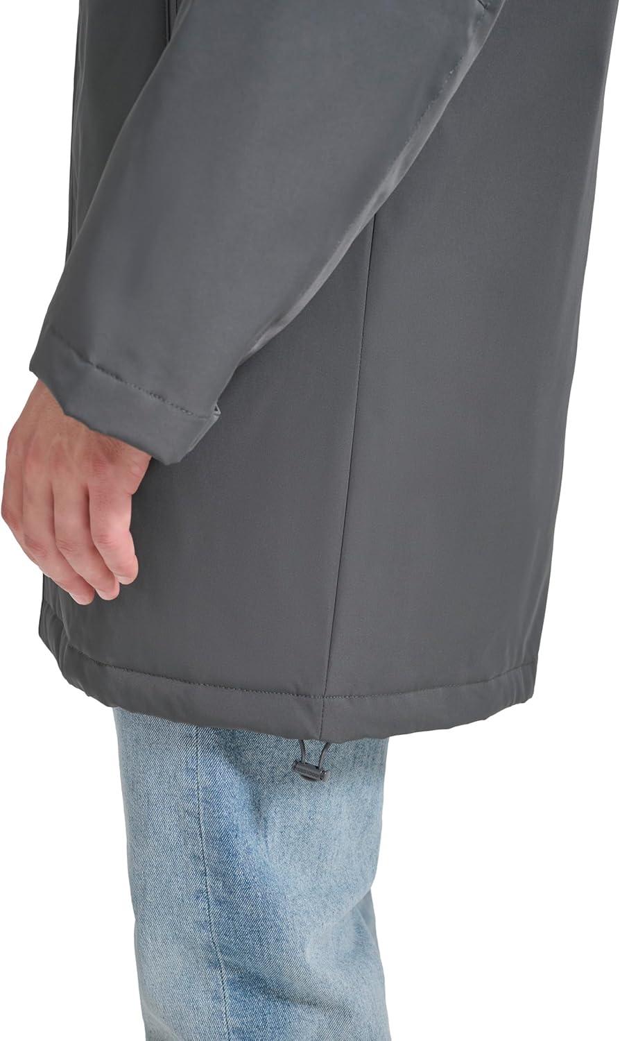 imageDOCKERS mens Softshell Midlength Hooded City CoatAsphalt