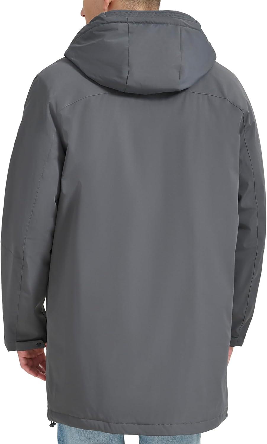 imageDOCKERS mens Softshell Midlength Hooded City CoatAsphalt