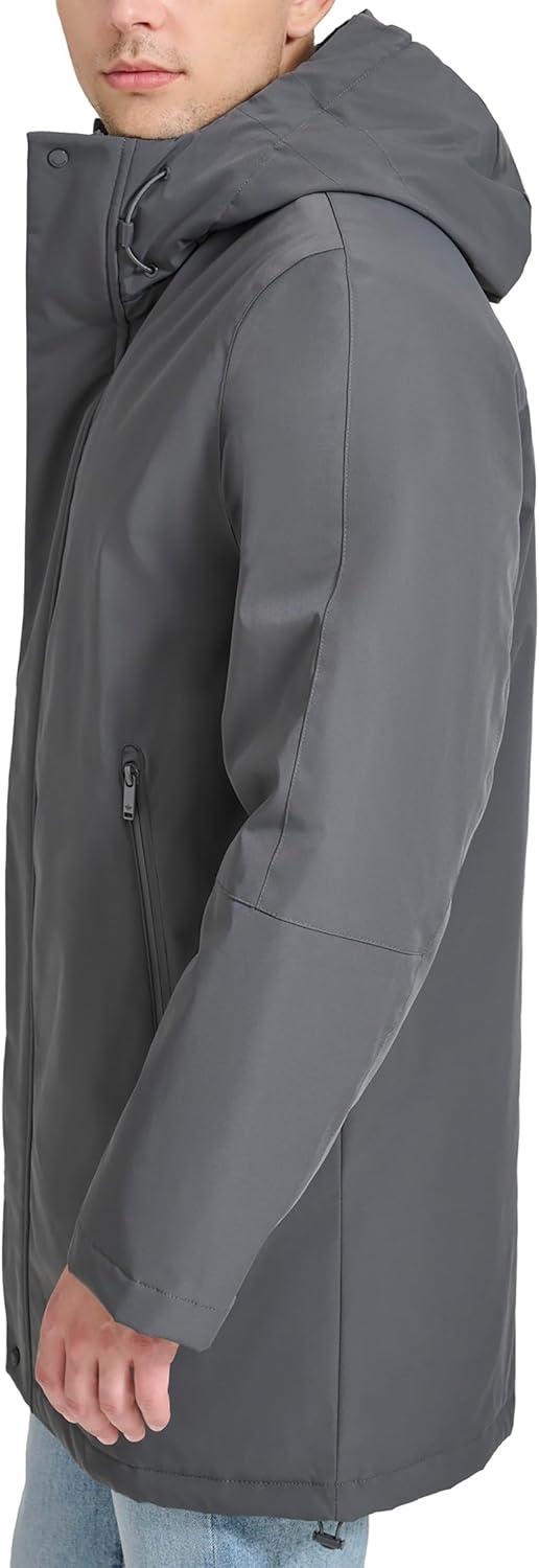 imageDOCKERS mens Softshell Midlength Hooded City CoatAsphalt