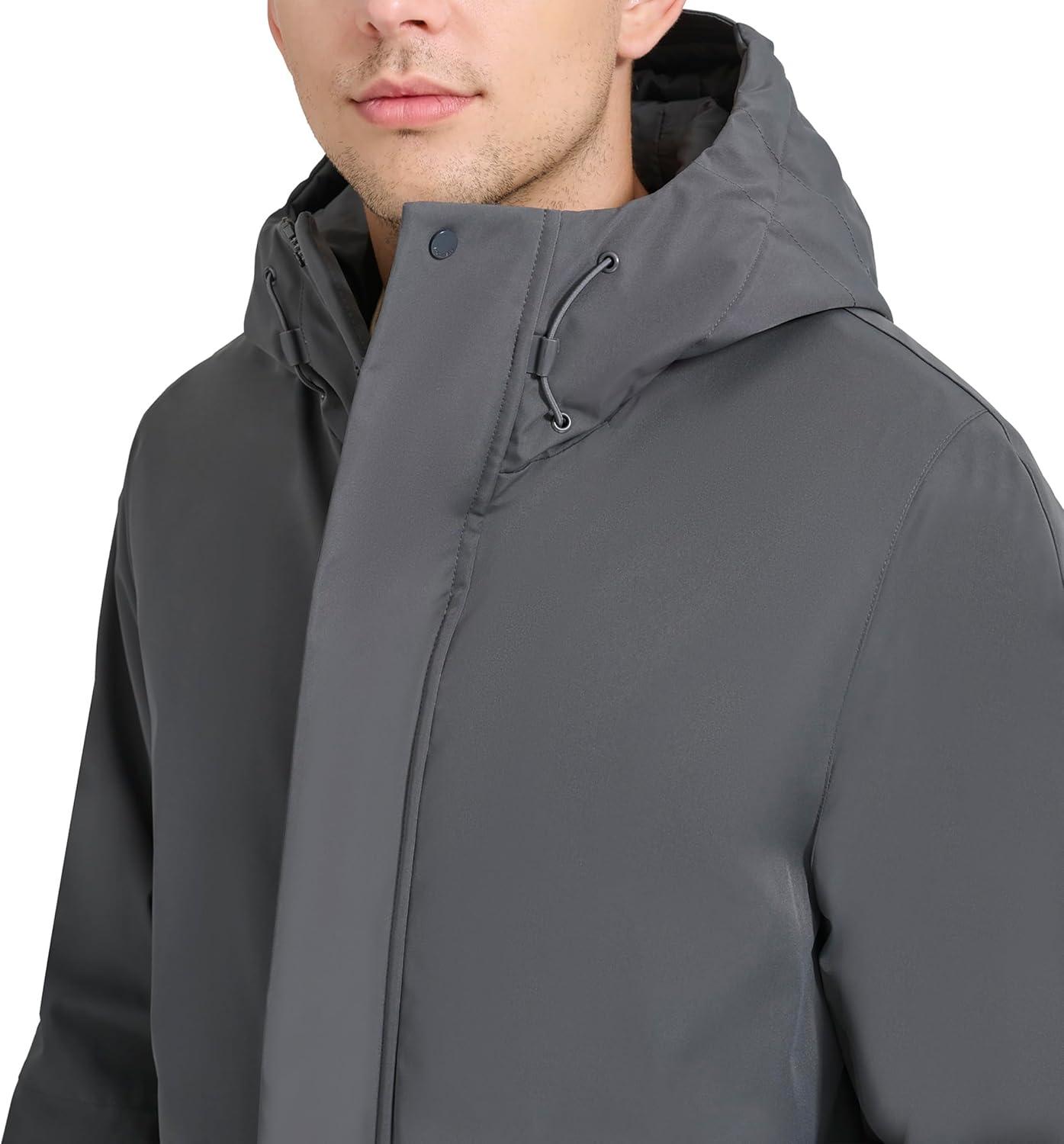 imageDOCKERS mens Softshell Midlength Hooded City CoatAsphalt