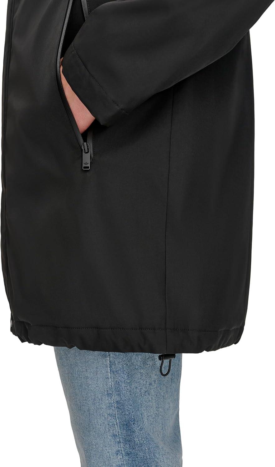 imageDOCKERS mens Softshell Midlength Hooded City CoatBlack